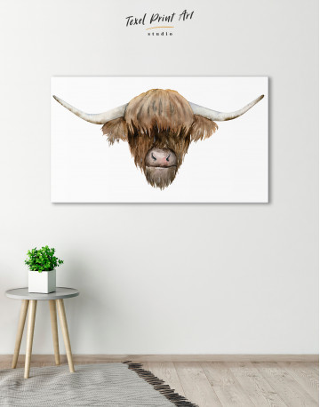 Scottish Highland Cow Painting Canvas Wall Art - image 5