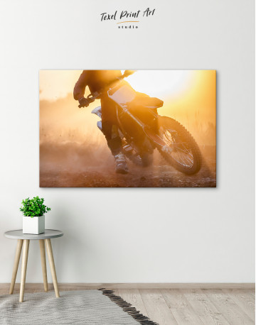 Silhouette Motocross Canvas Wall Art - image 5