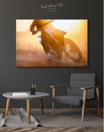 Silhouette Motocross Canvas Wall Art - image 3