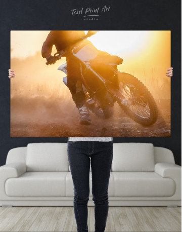 Silhouette Motocross Canvas Wall Art - image 8