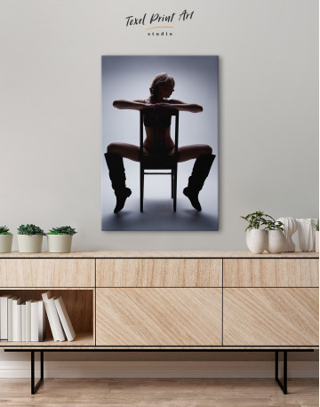 Sexy Woman with Chair Canvas Wall Art - image 4