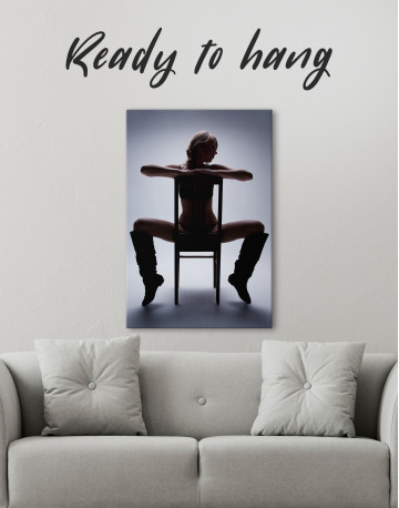 Sexy Woman with Chair Canvas Wall Art - image 5