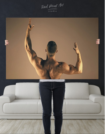 Muscular Back Canvas Wall Art - image 1