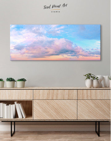 Sunset Sky with Clouds Canvas Wall Art
