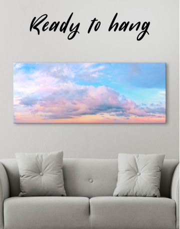 Sunset Sky with Clouds Canvas Wall Art - image 1