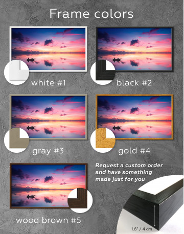 Framed Sunset Sky Canvas Wall Art - image 5