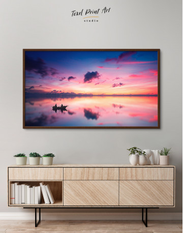 Framed Sunset Sky Canvas Wall Art