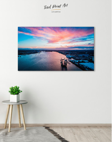 Sunset Sky over the City Canvas Wall Art - image 5