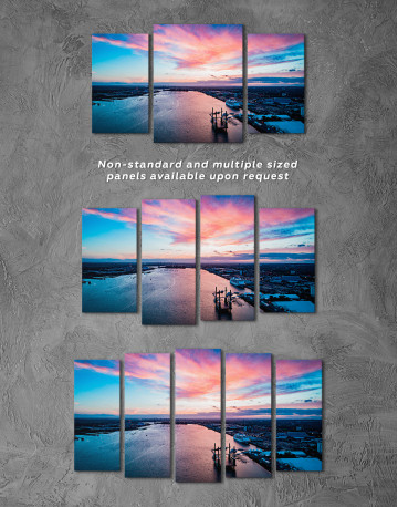 Sunset Sky over the City Canvas Wall Art - image 4