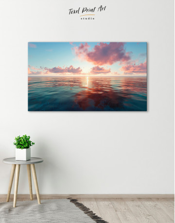 Sunset with Clouds Canvas Wall Art - image 5