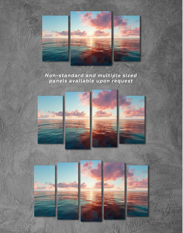 Sunset with Clouds Canvas Wall Art - image 4