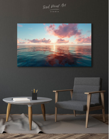 Sunset with Clouds Canvas Wall Art - image 3
