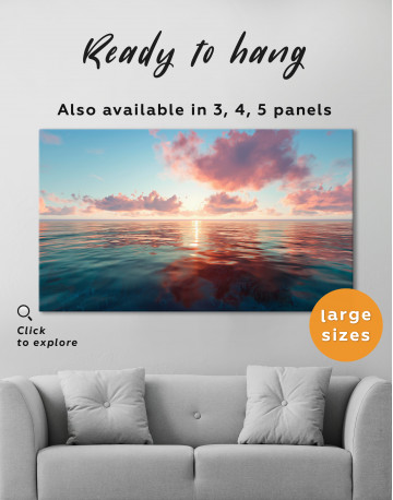 Sunset with Clouds Canvas Wall Art - image 2