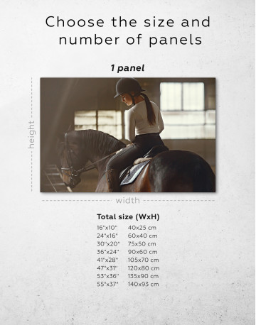 Elegant Girl with a Horse Canvas Wall Art - image 8