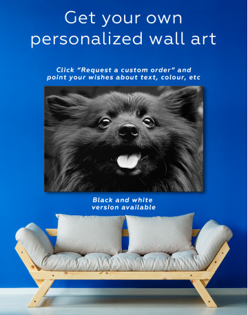 Happy Black Dog Canvas Wall Art - image 6