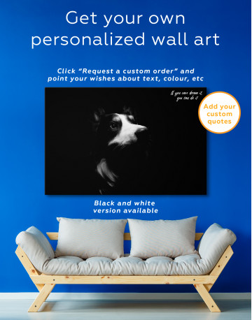 Close up Border Collie Canvas Wall Art - image 6