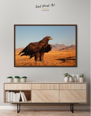 Framed Wild Golden Eagle Canvas Wall Art