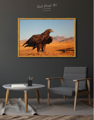 Framed Wild Golden Eagle Canvas Wall Art - image 3
