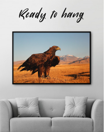 Framed Wild Golden Eagle Canvas Wall Art - image 2