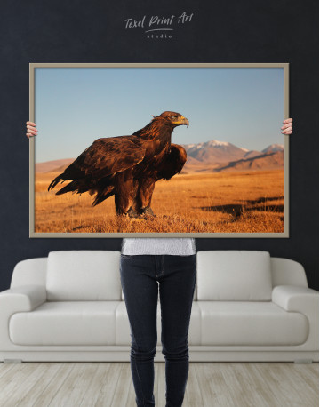 Framed Wild Golden Eagle Canvas Wall Art - image 1