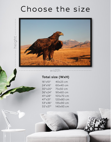 Framed Wild Golden Eagle Canvas Wall Art - image 6