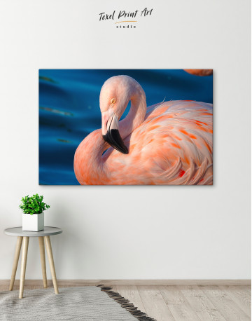 Swimming Pink Flamingo Canvas Wall Art - image 5