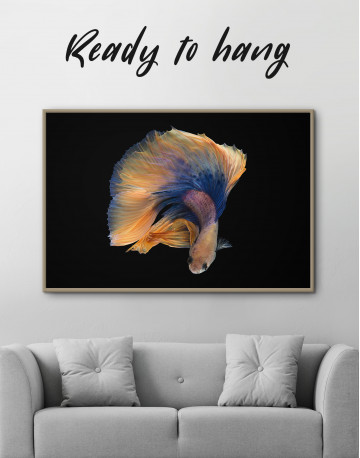 Framed Halfmoon Betta Fish Canvas Wall Art - image 2