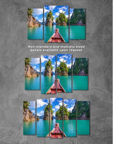 Beautiful Mountains in Khao Sok National Park, Thailand Canvas Wall Art - image 4