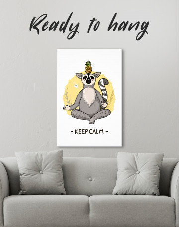 Cute Lemur Keep Calm Canvas Wall Art - image 5