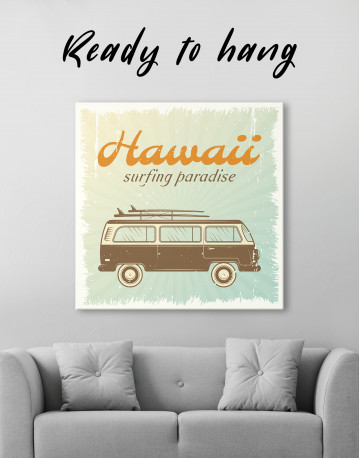 Surfing Paradise Hawaii Canvas Wall Art - image 3