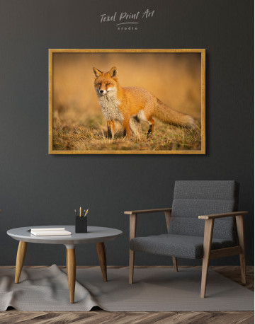 Framed Red Fox in Wild Nature Canvas Wall Art - image 5