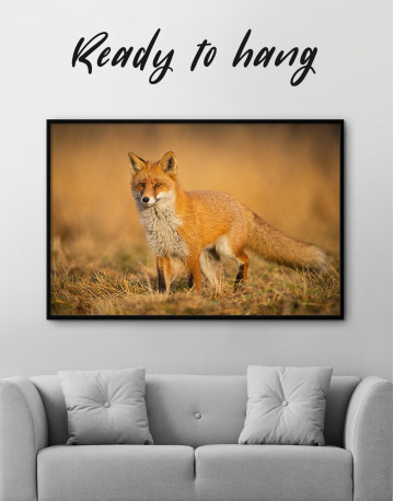 Framed Red Fox in Wild Nature Canvas Wall Art - image 2