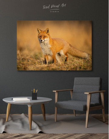 Red Fox in Wild Nature Canvas Wall Art - image 3