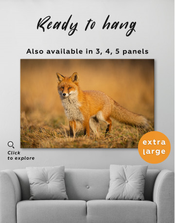 Red Fox in Wild Nature Canvas Wall Art - image 2