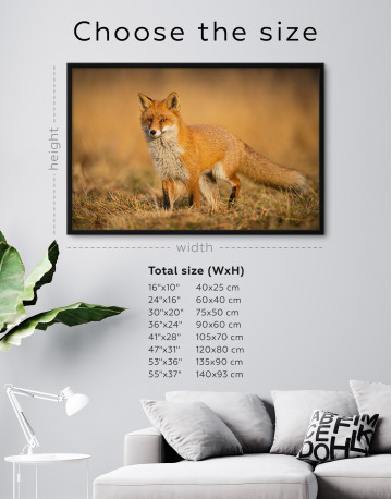 Framed Red Fox in Wild Nature Canvas Wall Art - image 6