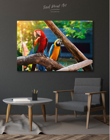 Macaw Parrots Canvas Wall Art - image 3