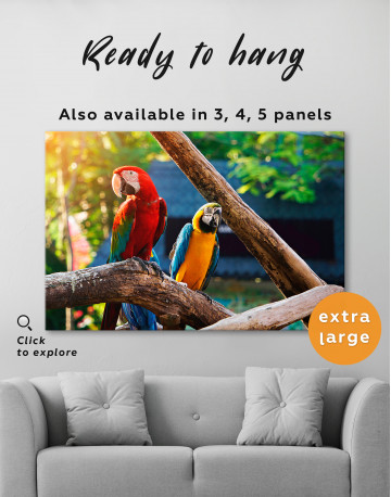 Macaw Parrots Canvas Wall Art - image 2