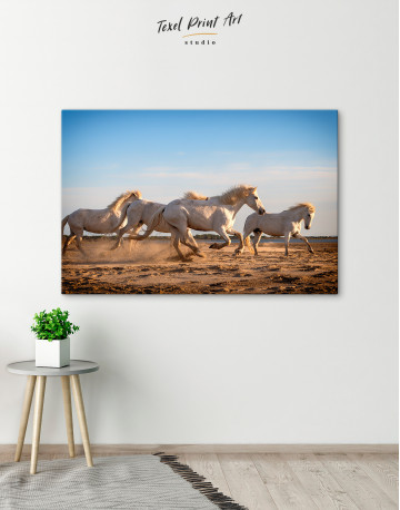 Running White Horses Canvas Wall Art - image 5