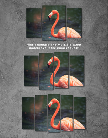 Pink Flamingo Canvas Wall Art - image 4