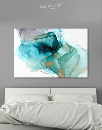 Green and Gold Marble Canvas Wall Art
