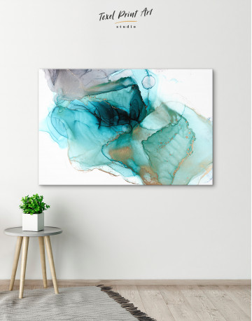 Green and Gold Marble Canvas Wall Art - image 5