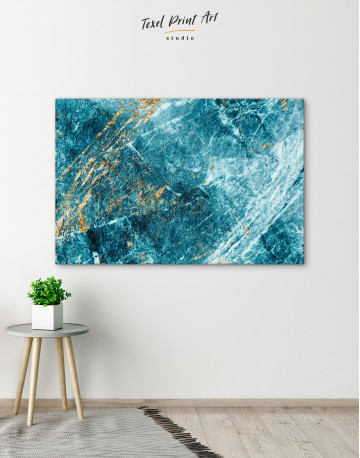 Blue and Gold Marble Canvas Wall Art - image 5