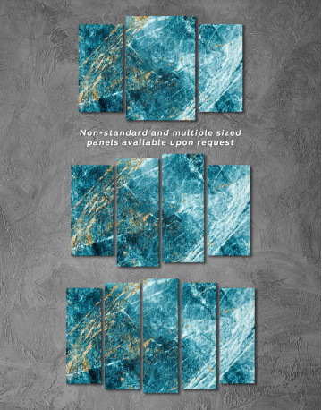 Blue and Gold Marble Canvas Wall Art - image 4