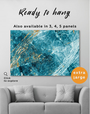 Blue and Gold Marble Canvas Wall Art - image 8