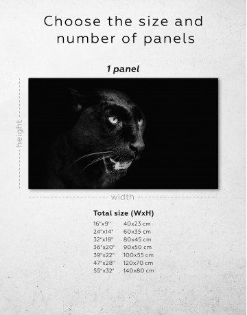 Black Panther Portrait Canvas Wall Art - image 1