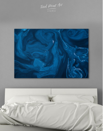 Abstract Dark Blue Canvas Wall Art
