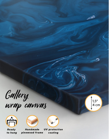 Abstract Dark Blue Canvas Wall Art - image 2