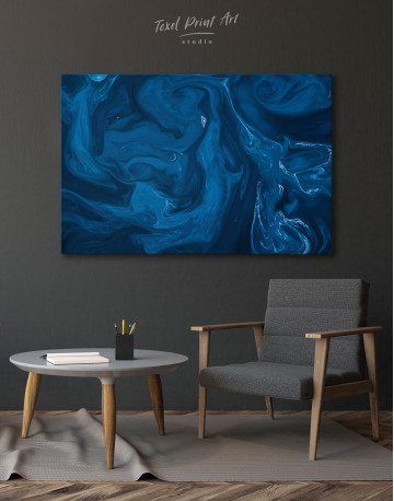 Abstract Dark Blue Canvas Wall Art - image 6