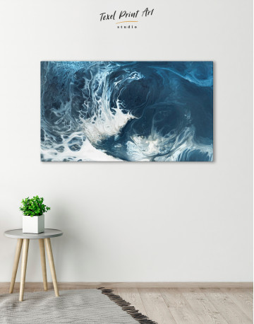 Blue Grunge Watercolor Canvas Wall Art - image 5