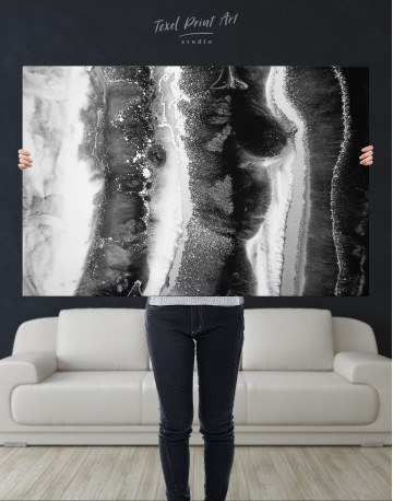 Black and White Marble Canvas Wall Art - image 1